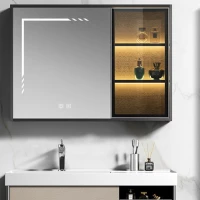 Καθρέφτης Elite Led 3MELI090SMG 90x70cm Smoke Ξύλο,Γυαλί