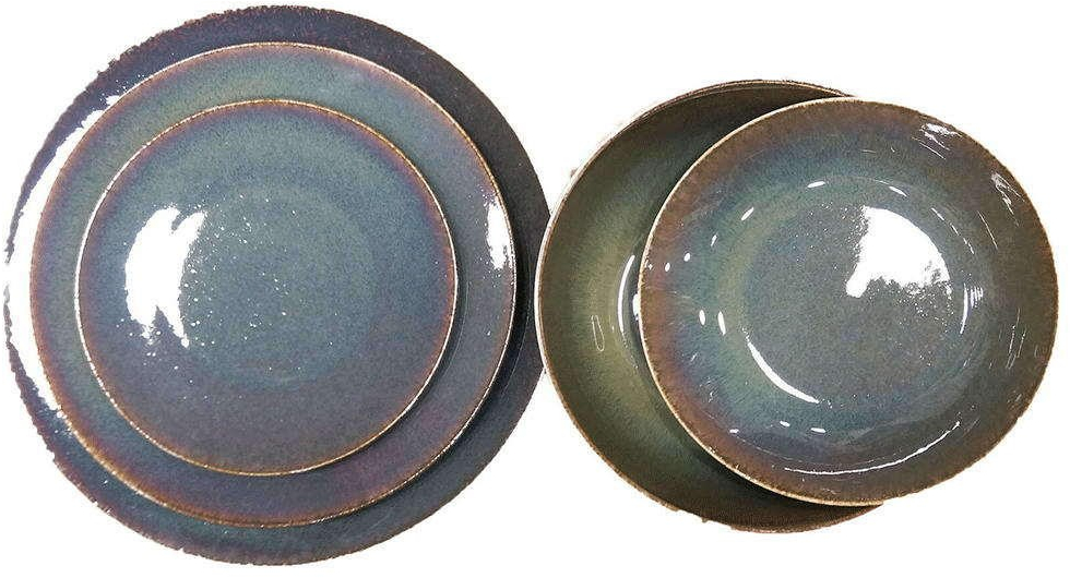 Σερβίτσιο Πιάτα Φαγητού (Σετ 20Τμχ) 47.200.40 Emerald Green Cryspo Trio 20 τμχ Πορσελάνη