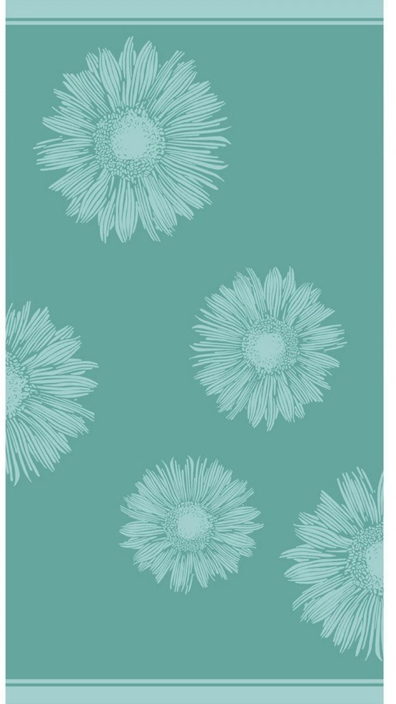 Πετσέτα Θαλάσσης Flower Aqua Melinen Beach 86x160cm 100% Βαμβάκι