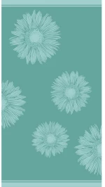 Πετσέτα Θαλάσσης Flower Aqua Melinen Beach 86x160cm 100% Βαμβάκι