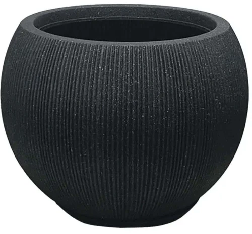 Κασπώ Ριγωτό 06-10012-L Φ53x41,1cm Black Marhome Πολυρεσίνη