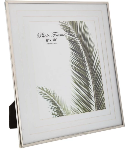 Κορνίζα Με Λευκό Πλαίσιο 89426 20x25cm Silver Μέταλλο