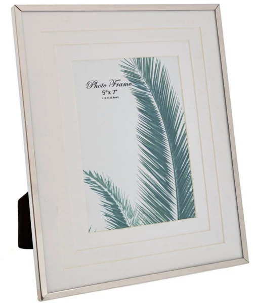 Κορνίζα Με Λευκό Πλαίσιο 89425 13x18cm Silver Μέταλλο