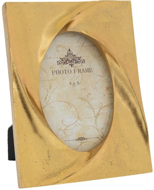 Κορνίζα Με Χρυσό Σχέδιο 89715 16x3x21cm Brown Πολυρεσίνη