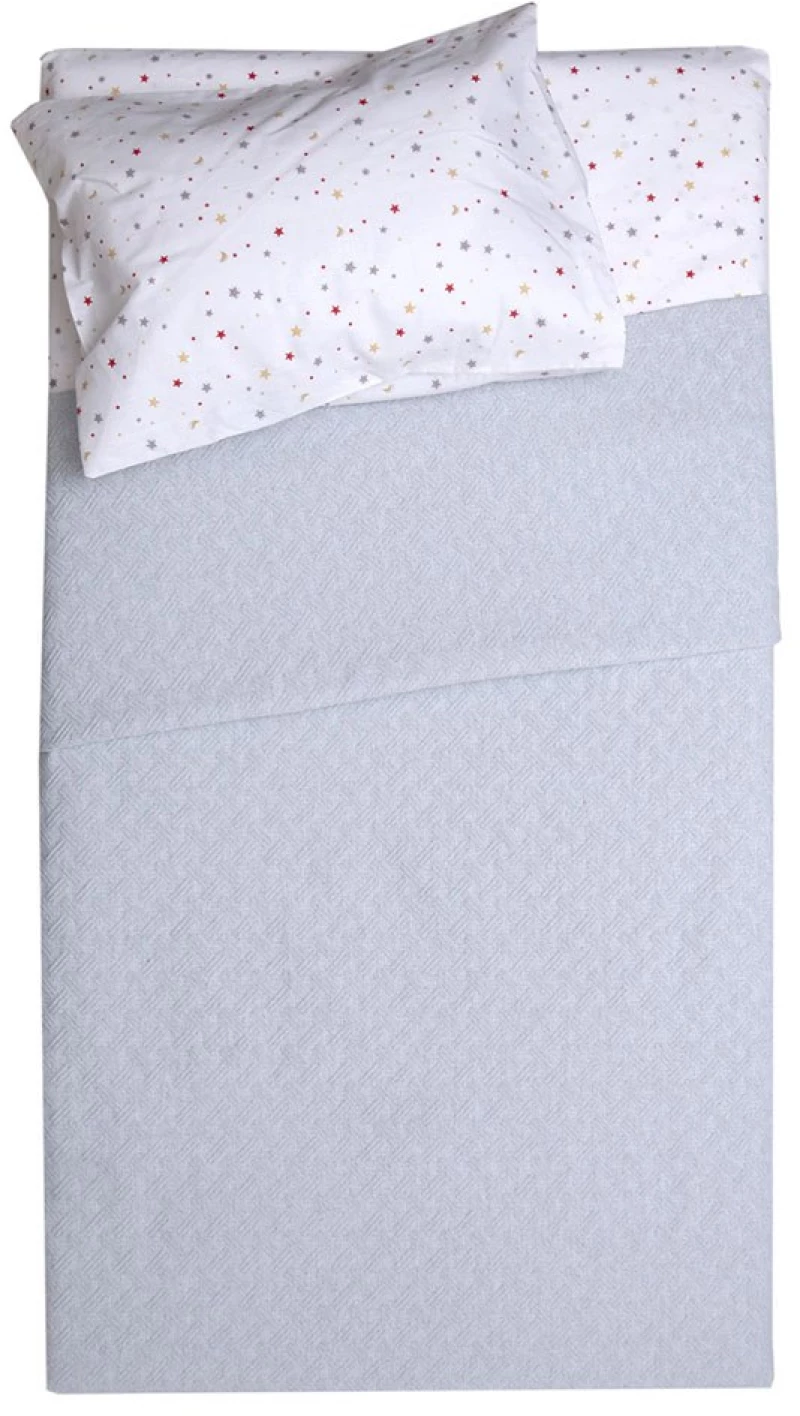 Κουβέρτα Βρεφική Δήλος Grey Viopros Cradle 110x155cm Βαμβάκι-Πολυέστερ