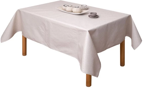 Τραπεζομάντηλο Αλέκιαστο Ρίμπα Beige Viopros 140Χ280 Βαμβάκι-Πολυέστερ