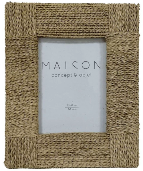 Κορνίζα Για Φωτογραφία 13x18cm Mosi 032637 28x23x3cm Natural Γυαλί,Seagrass