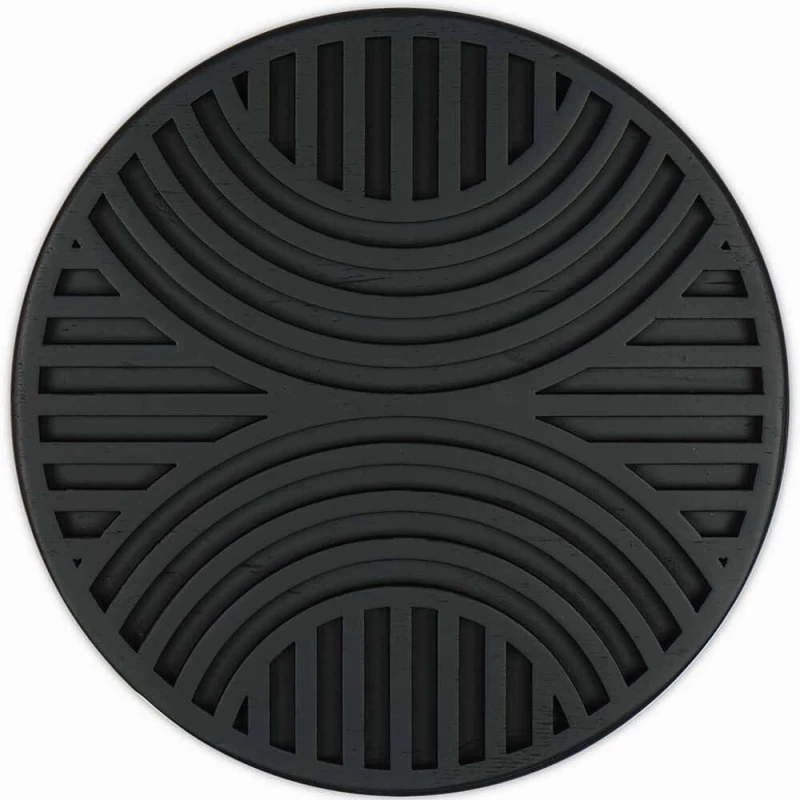 Διακοσμητικό Τοίχου 797EVL2287 Φ33cm Black Wallity Ξύλο