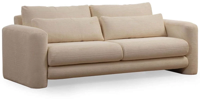 Καναπές Τριθέσιος Lily 560ARE1848 215x97x73cm Beige