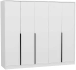 Ντουλάπα Πεντάφυλλη Lara 506MNR3733 229x60x210cm White Five Door