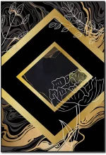Χαλί Asr Crpt-72 288NGR1966 Black-Gold Conceptum Hypnose 80X140cm