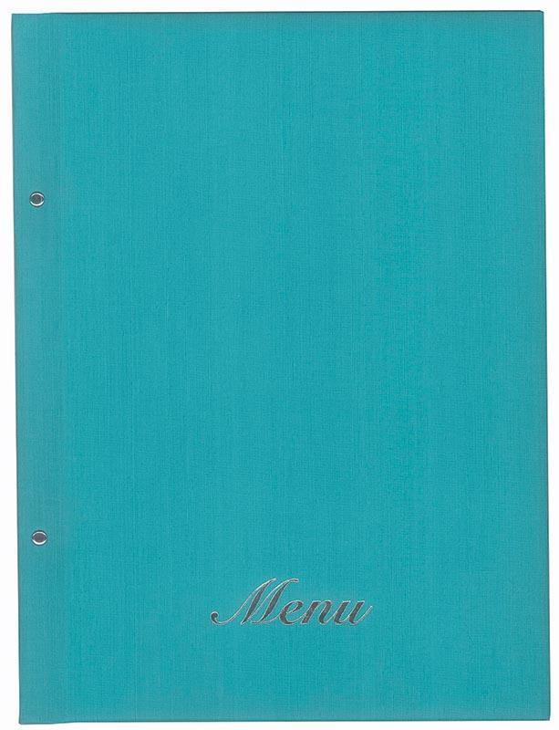 Next μενού εστιατορίου fabric γαλάζιο 24x32εκ. με 10 ζελατίνες και βίδες