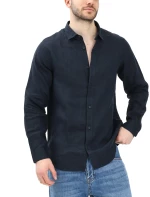 ARMANI EXCHANGE LINEN SHIRT MEN ARMANI EXCHANGE ΜΠΛΕ (XM001221-AF14619-UB101)