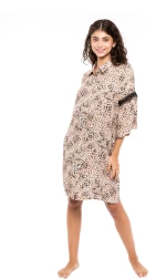 Γυναικείο Beachwear Pink Label - Κοντό Σεμιζιέ - Animal LEOPARD