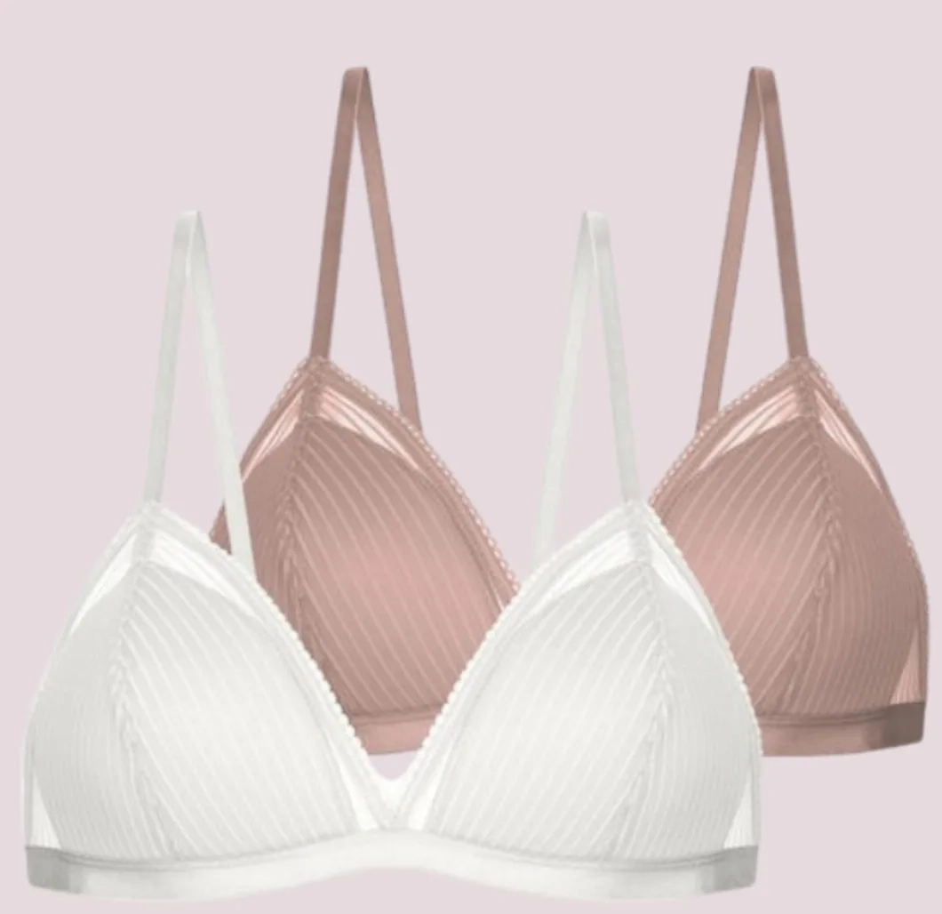 Γυναικεία Bralette Dorina - 1+1 ΔΩΡΟ - Lamina - Ιβουάρ - Dusty Pink - Regular Fit
