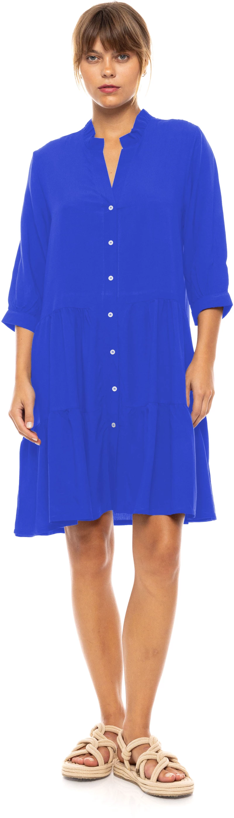 Γυναικείο Beachdress Pink Label -  Φόρεμα Σεμιζιέ - Ultra Violet - Regular Fit - Viscose