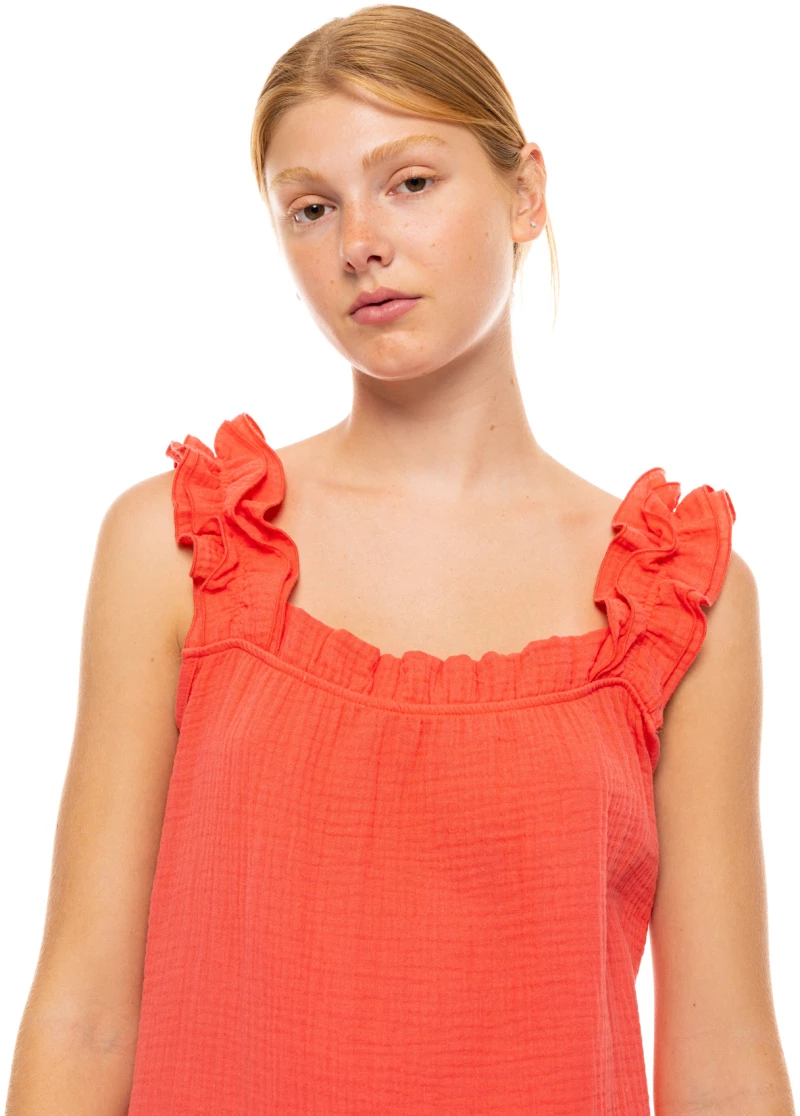 Γυναικείο Νυχτικό Pink Label - SUMMER NIGHTS - Κοραλί - Cotton