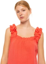 Γυναικείο Νυχτικό Pink Label - SUMMER NIGHTS - Κοραλί - Cotton