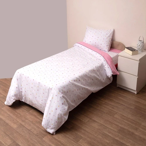 Σετ Κουβερτώριο Ημίδιπλο 180x240 Ίκαρος Ροζ