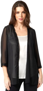 ANNA RAXEVSKY Γυναικεία μαύρη διάφανη ζακέτα Z25105 BLACK