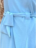 ANNA RAXEVSKY Γαλάζιο αμάνικο φόρεμα D25123 LTBLUE