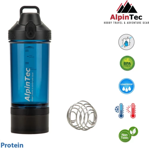 Παγούρι 550ml Alpintec Protein Shaker Κωδ. G-110-BE Μπλε