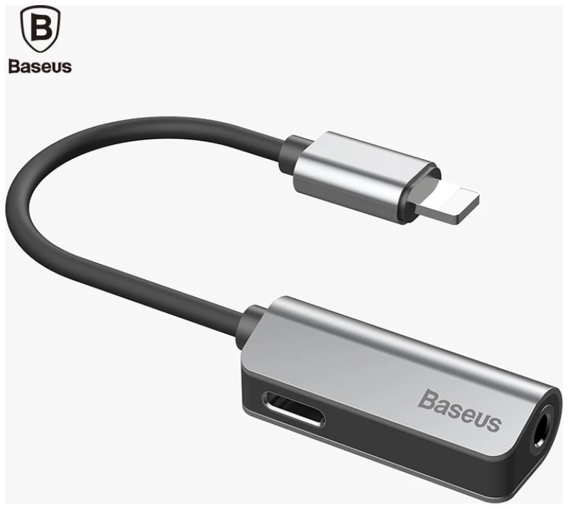 Baseus L32 Μετατροπέας Lightning male σε 3.5mm / Lightning male Ασημί