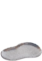 Πιατέλα μεταλλικό  Ασημί 15x10,5Η1cm