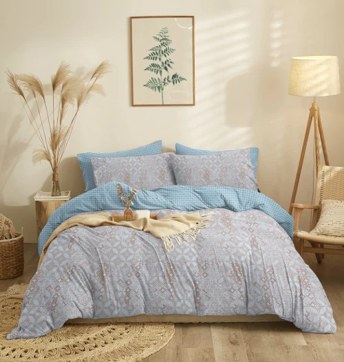 Σεντόνια Σετ "Marta" Dante Light Blue - Μονό Λάστιχο (1x165x260+1x105x200+30+1 μαξ. 50×70)