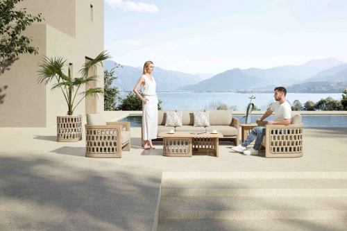 Riva-3 Lounge Set (206430) - Ξύλο