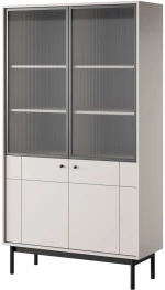 Βιτρίνα Japandi Λευκό Kazmir 103x184x39cm