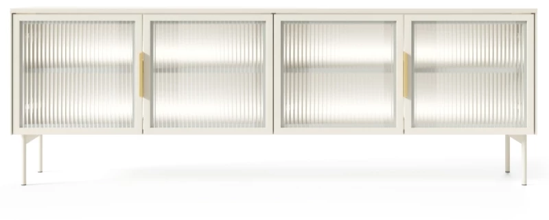 Έπιπλο τηλεόρασης Lumi Λευκό Σαμπανί 181x82x39cm