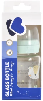 Kikka Boo Γυάλινο Μπιμπερό 120ml  Jungle King Mint 31302020120