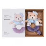 Bebe stars Μαλακή κουδουνίστρα Teddy Flower Rattle Ring 60-105