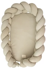 Bimbidreams Βρεφική Φωλιά Ύπνου Πλεξούδα με Memory Foam "Olive" 85x62 εκ. 733TEX06