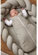 Bimbidreams Βρεφική Φωλιά Ύπνου Πλεξούδα με Memory Foam "Olive" 85x62 εκ. 733TEX06