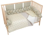 Bimbidreams Βρεφική Φωλιά Ύπνου Πλεξούδα με Memory Foam "Olive" 85x62 εκ. 733TEX06