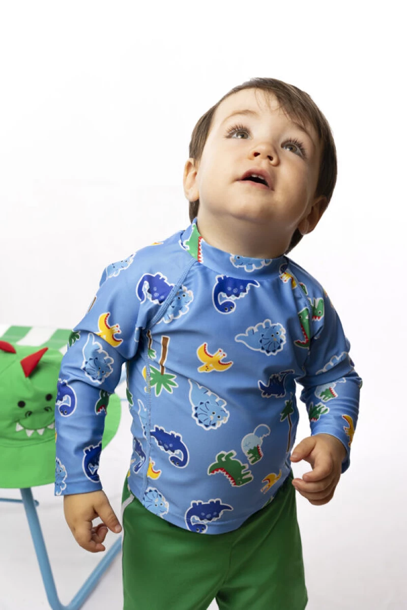 Zoocchini Σετ UV Μαγιώ Σορτς και Μπλούζα Dino - 2 ΕΤΩΝ ZOO16402-2T Αγόρι
