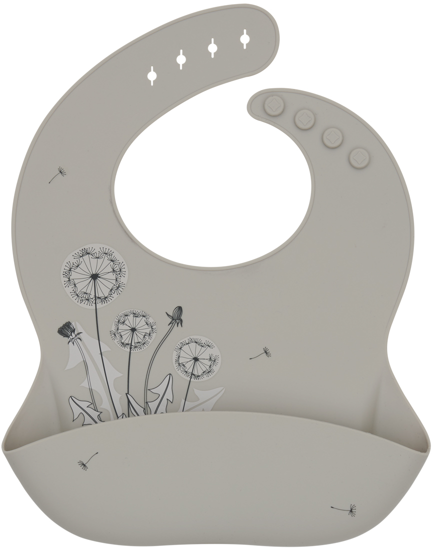 Kikka Boo Σαλιάρα Σιλικόνης Platinum Flora Sand 31302050039