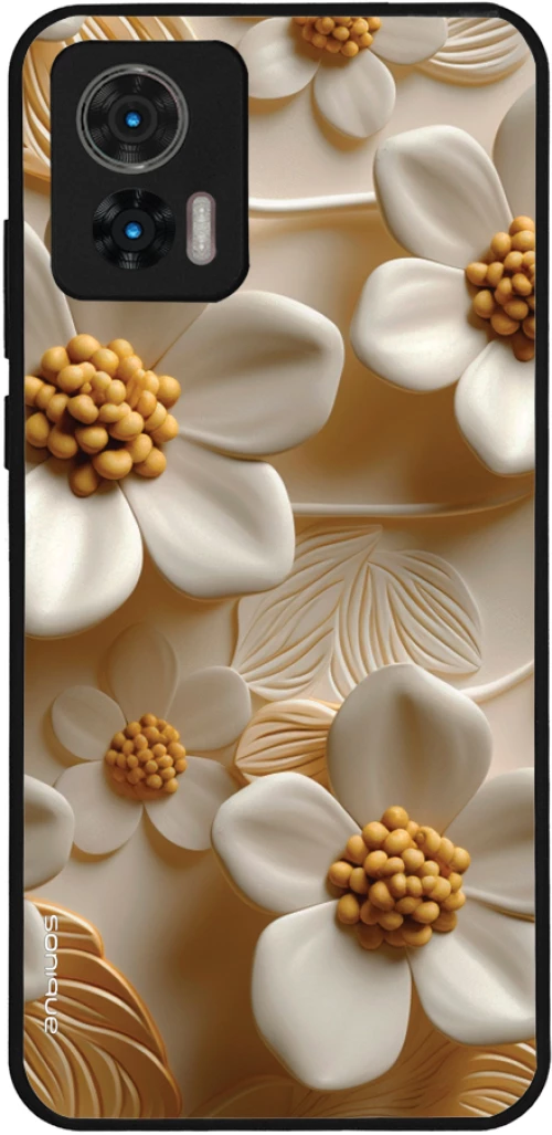 Θήκη Sonique 3D Flower Series για Motorola Edge 30 Neo 5G Λευκό
