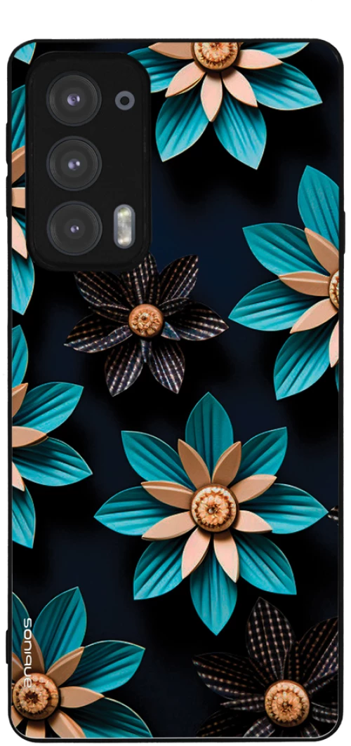 Θήκη Sonique 3D Flower Series για Motorola Edge 20 5G Γαλάζιο