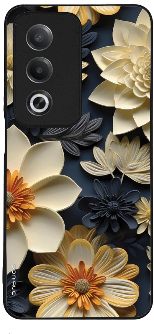 Θήκη Sonique 3D Flower Series για Oppo A80 5G Εκρού
