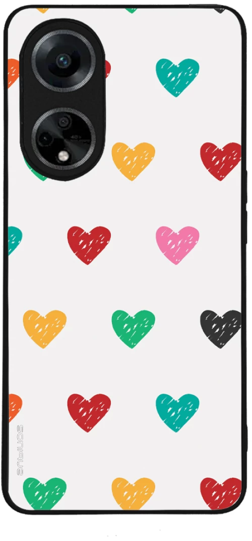Θήκη Sonique Heart Series για Oppo A98 5G Λευκό 02