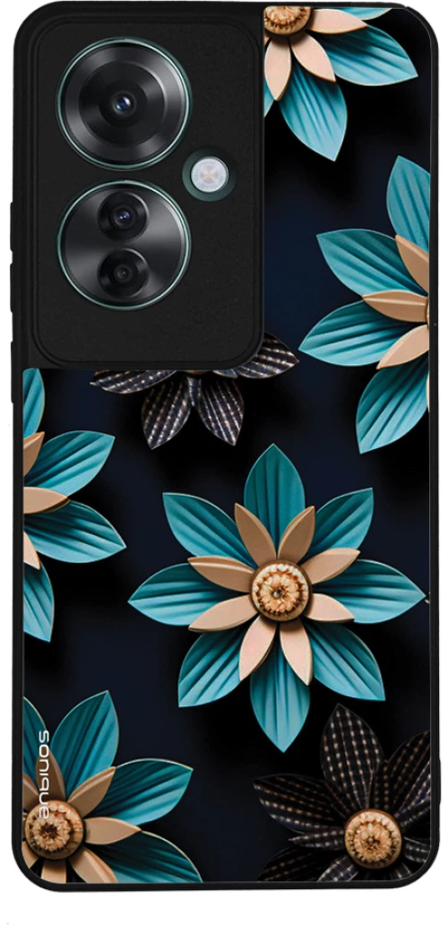 Θήκη Sonique 3D Flower Series για Oppo Reno11 F 5G Γαλάζιο