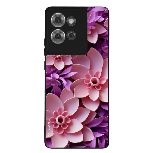 Θήκη Sonique 3D Flower Series για Motorola Edge 50 5G Ροζ