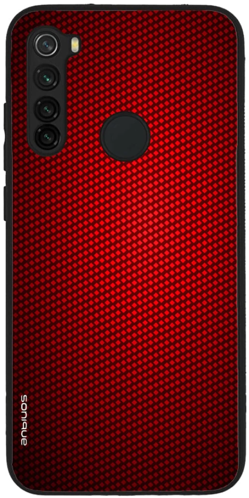 Θήκη Sonique Carbon Series για Xiaomi Redmi Note 8 / Redmi Note 8 2021 Κόκκινο