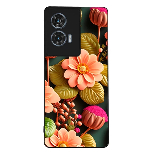 Θήκη Sonique 3D Flower Series για Motorola Edge 50 Fusion 5G Σομόν