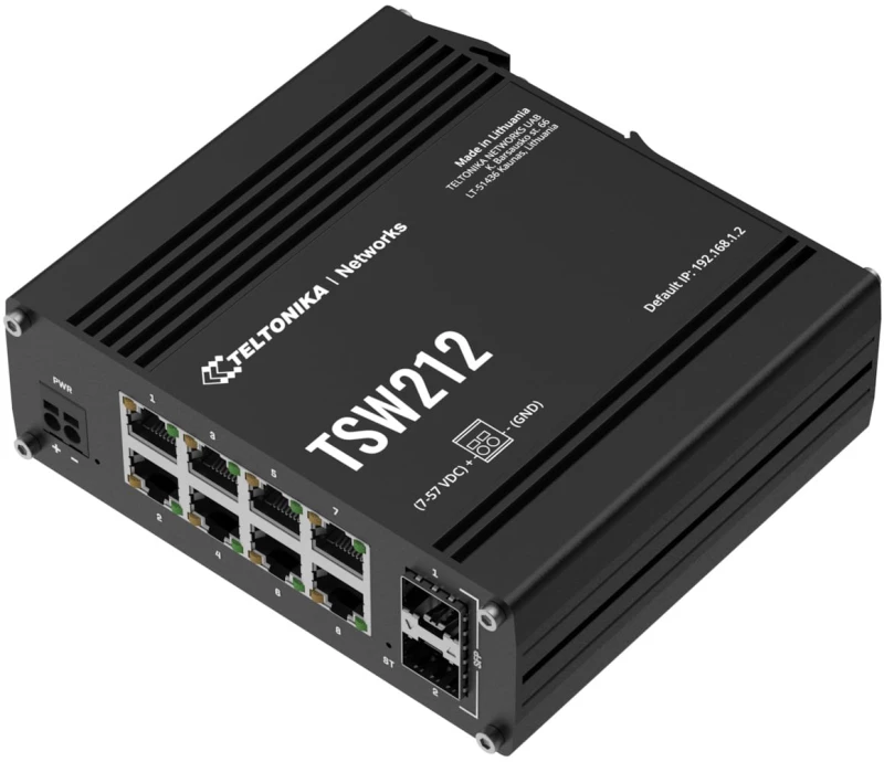 Teltonika TSW212 Managed L2 Switch με 8 Θύρες Gigabit (1Gbps) Ethernet και 2 SFP Θύρες (TSW212000000)