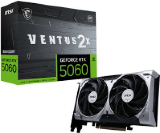 MSI GeForce RTX 5060 8GB GDDR7 Ventus 2X OC Κάρτα Γραφικών 602-V537-24S V537-002R (602-V537-24S)
