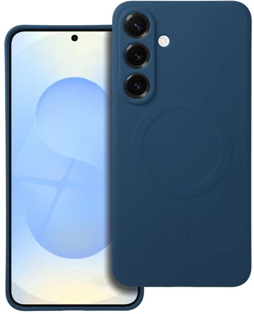 SILICONE MAG COVER case compatible with MagSafe for SAMSUNG S25 Plus blue